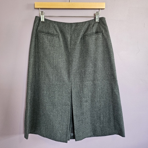 Talbots Dresses & Skirts - Talbots Vintage Gray Italian Wool Split Front High Waisted A-Line Skirt